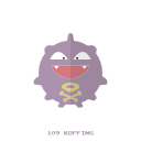 kanto, koffing, poison, pokemon svg vector icon