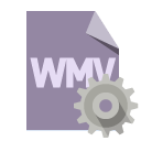 file,format,wmv,gear icon