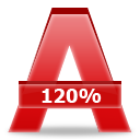120%, alcohol icon