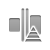 space,evenly,horizontal,pyramid icon