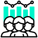 analysis, graph, human, man, people, teamwork svg vector icon