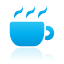 blue, coffee icon