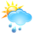 cloud, clouds, cloudy, rain, sun, sunny, weather icon