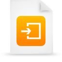 document, file, orange, paper icon