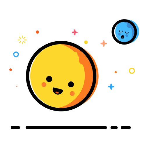 Earth Moon svg vector icon