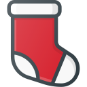 christmas, socks, xmas svg vector icon