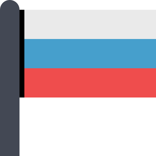 Flag Russia svg vector icon
