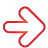 arrow, basic, red, right icon