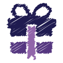 box, christmas, , gift, present, scribble, surprise svg vector icon