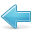 arrow, blue, left icon