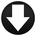 arrow, circle, down icon