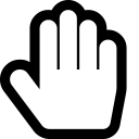 hand, o, stop svg vector icon