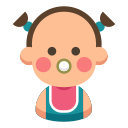 baby, cartoon, cute, daughter, family, kid svg vector icon