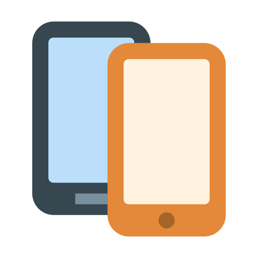 Two Smartphones svg vector icon