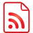basic, document, feed, red icon