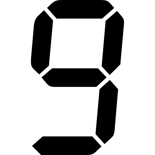 Number svg vector icon