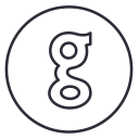 circles, code, developer, github, line, neon, social svg vector icon