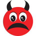 angry, bad, devil, sad svg vector icon