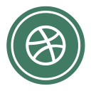 dribbble, social svg vector icon
