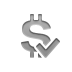 currency,sign,dollar,checkmark icon