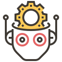 ai, artificial intelligence, automaton, brain, electronics, robotics, technology svg vector icon