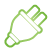 basic, green, plug icon