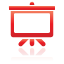 presentation, red icon