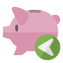 piggy,bank,left icon