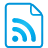 basic, blue, document, feed icon