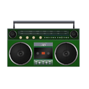 boombox, green icon
