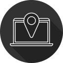device, direction, laptop, location, pointer, screen, tablet svg vector icon