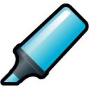 highlighter,blue icon