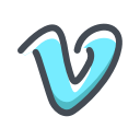 media, network, social, vimeo, web svg vector icon