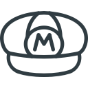 game, hat, mario, retro, super, video svg vector icon