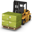 forklift, warehouse icon