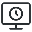 business, clock , display, lcd, office, time svg vector icon