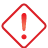 basic, diamond, exclamation, red icon