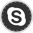 media, online, skype, social svg vector icon