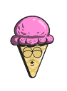 cartoon, cone, cream, emoji, ice svg vector icon