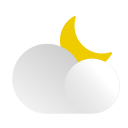 cloud, cloudy, forecast, moon, night, weather svg vector icon
