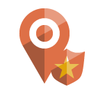 location,shield icon