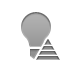 lightbulb,off,pyramid icon