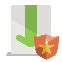 download,shield icon