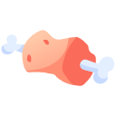 beef, chop, fantasy, food, ham, meat, pork svg vector icon