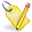 edit, tag, yellow icon