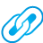 basic, blue, link icon
