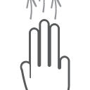 finger, gesture, hand, interactive, scroll, swipe, up svg vector icon