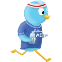 bird, jog, sport, twitter icon