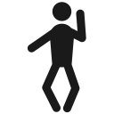 behaviour, dance, fun, happy, human, joy, man svg vector icon