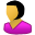 female, user icon